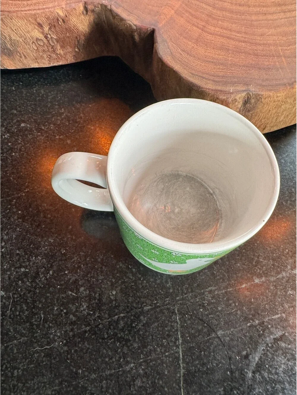 Vintage 1980s JSNY Country Calico Duck Mug Green Farmhouse Core